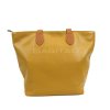 12 F294 Genuine Leather Shoulder Bag with Tan Handle