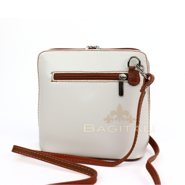 V1552T Two Tone Small Leather Crossbody Bag
