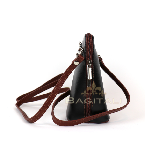 V1552T Two Tone Small Leather Crossbody Bag