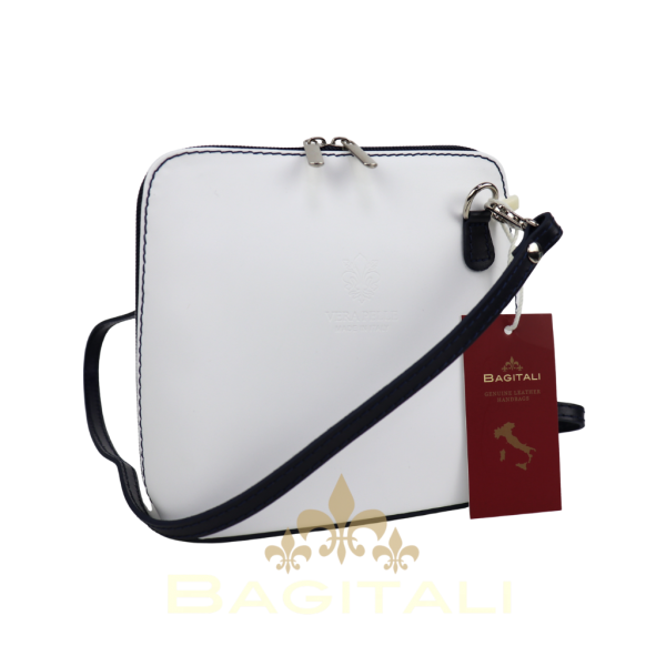 5 V1552T Two Tone Small Leather Crossbody Bag
