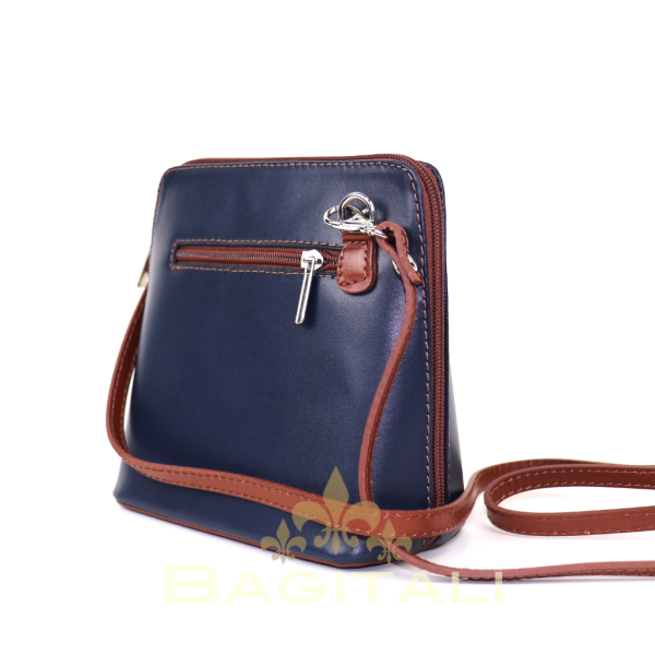 8 V1552T Two Tone Small Leather Crossbody Bag