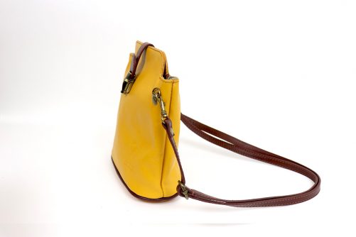 V121 Genuine Leather Crossbody Bag with front Buckle Closure - Image 14