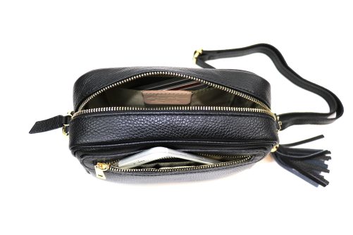 Leather Crossbody Bag V312 - Image 8