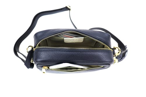 Leather Crossbody Bag V312 - Image 13