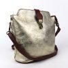 V121 Genuine Leather Crossbody Bag with front Buckle Closure