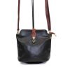 V121 Genuine Leather Crossbody Bag with front Buckle Closure