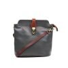 V121 Genuine Leather Crossbody Bag with front Buckle Closure