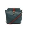 V121 Genuine Leather Crossbody Bag with front Buckle Closure