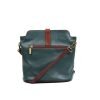 V121 Genuine Leather Crossbody Bag with front Buckle Closure