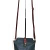 V121 Genuine Leather Crossbody Bag with front Buckle Closure