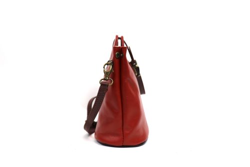V121 Genuine Leather Crossbody Bag with front Buckle Closure - Image 10