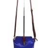 V121 Genuine Leather Crossbody Bag with front Buckle Closure