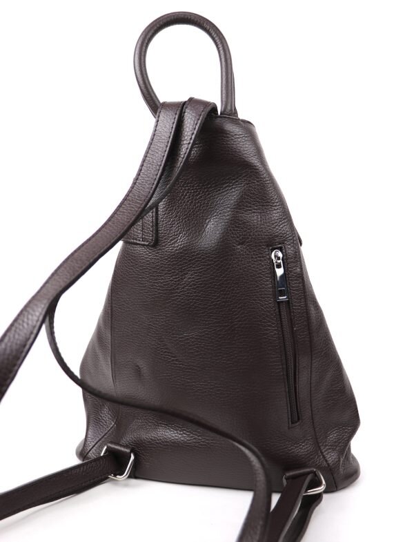 IMG_7952 copy F285 Genuine Leather Stylish Backpack with front Buckle