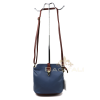 V121 Genuine Leather Crossbody Bag with front Buckle Closure