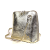 V155M Small Metallic Leather Crossbody Bag