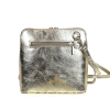 V155M Small Metallic Leather Crossbody Bag