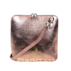 V155M Small Metallic Leather Crossbody Bag