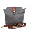 V121 Genuine Leather Crossbody Bag with front Buckle Closure