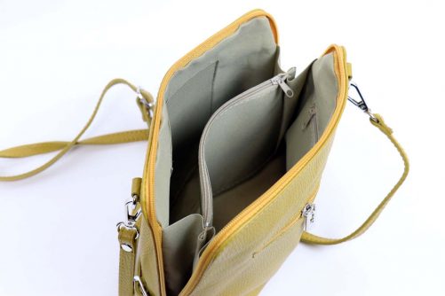 Leather Crossbody Bag V317 - Image 4