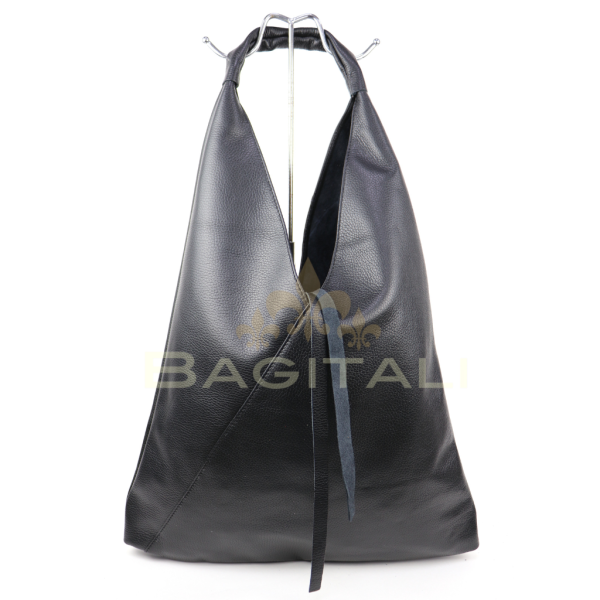 3 M589G Large Leather Hobo Bag