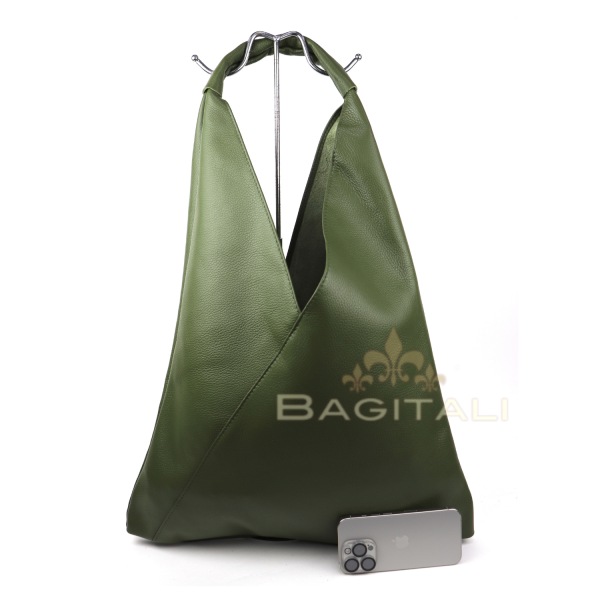 M589G Large Leather Hobo Bag