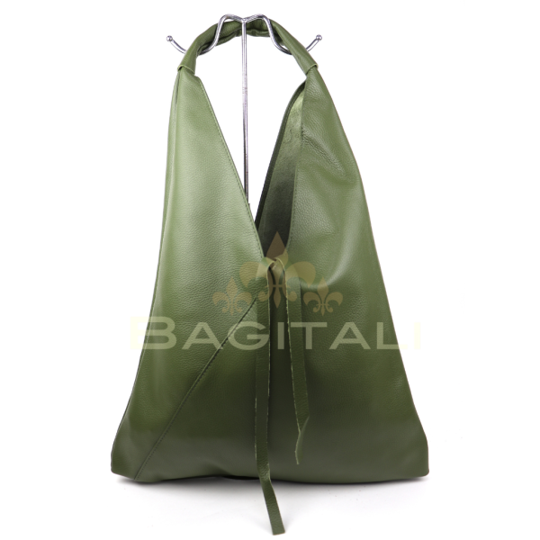 6 M589G Large Leather Hobo Bag
