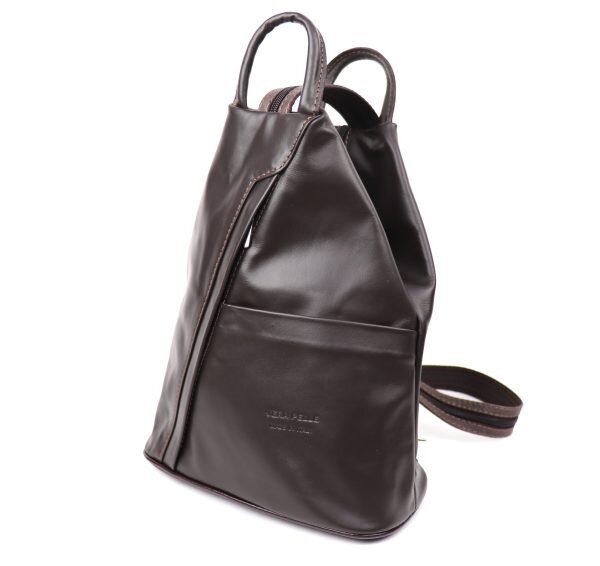 F264 Single Tone Leather Backpack Large