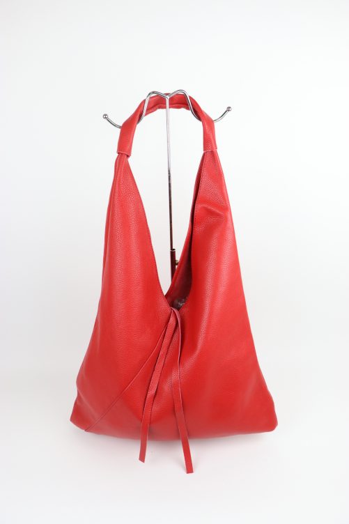 Slouchy Leather Tote Bag M589 - Image 9