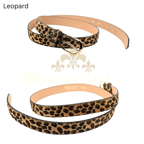 Leather Faux Animal Fur Belts