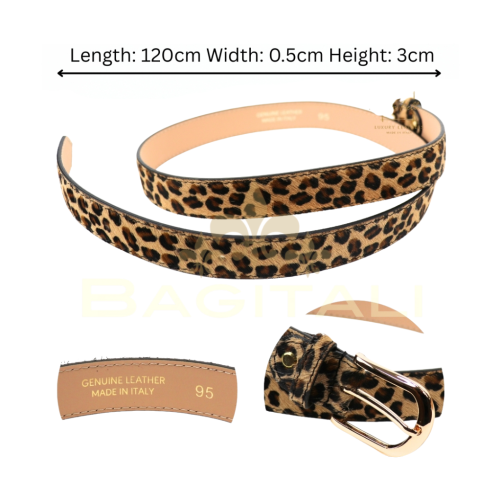 Leather Faux Animal Fur Belts - Image 6