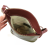 Leather Asymmetrical Two Tone Crossbody Bag V114
