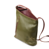 Leather Asymmetrical Two Tone Crossbody Bag V114