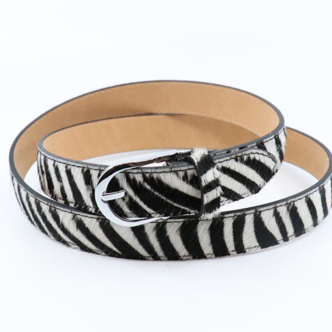 Leather Faux Animal Fur Belts