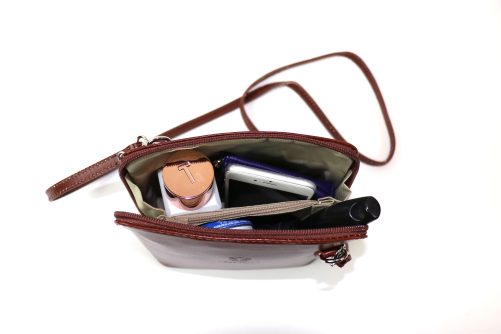 Leather Crossbody Bag Small V155 - Image 27