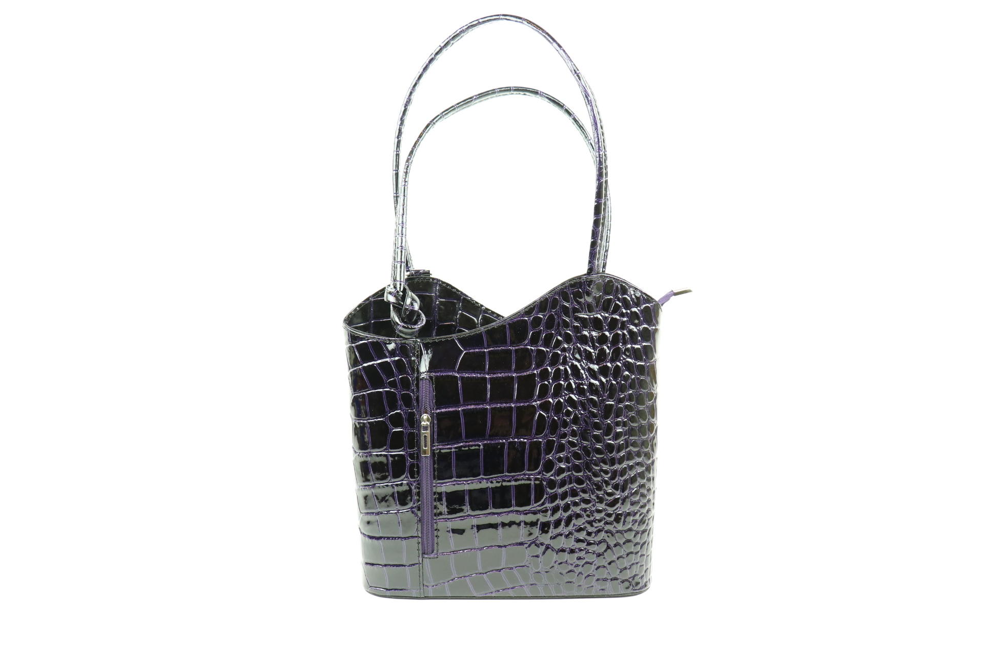 Black patent deals croc bag