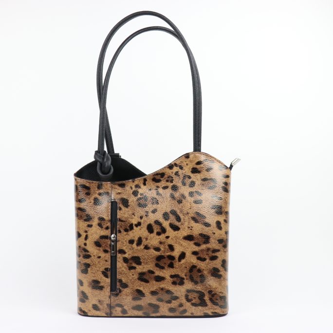 Convertible Leather Shoulder Bag F219