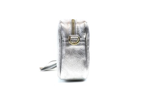 Metallic Leather Crossbody Bag V329 - Image 6