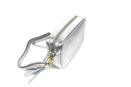 Metallic Leather Crossbody Bag V329 - Image 5