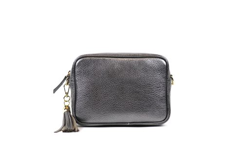 Metallic Leather Crossbody Bag V329 - Image 3
