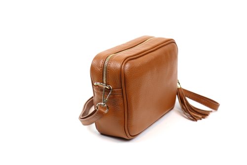 Leather Crossbody Bag V329 - Image 13