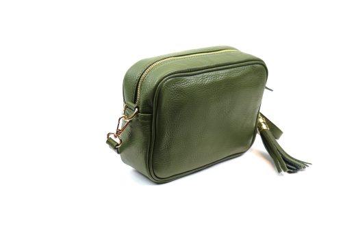 Leather Crossbody Bag V329 - Image 12