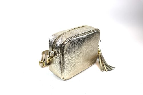 Metallic Leather Crossbody Bag V329 - Image 2