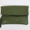 Leather Fold over Clutch Bag V176