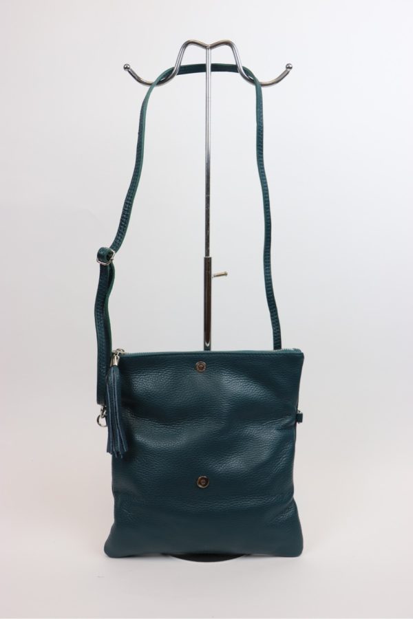 Leather Fold over Clutch Bag V176