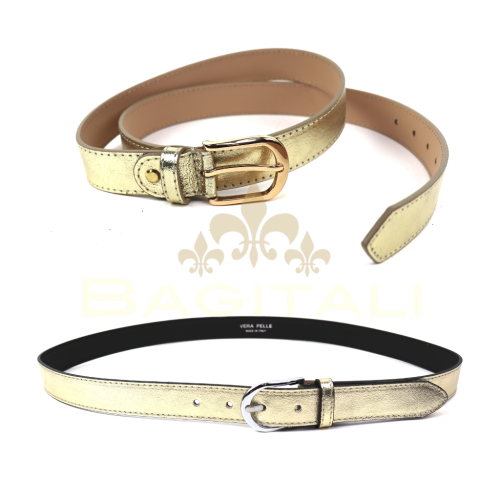 Metallic Leather Belts