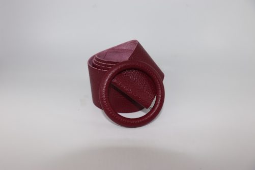 Leather circle belt