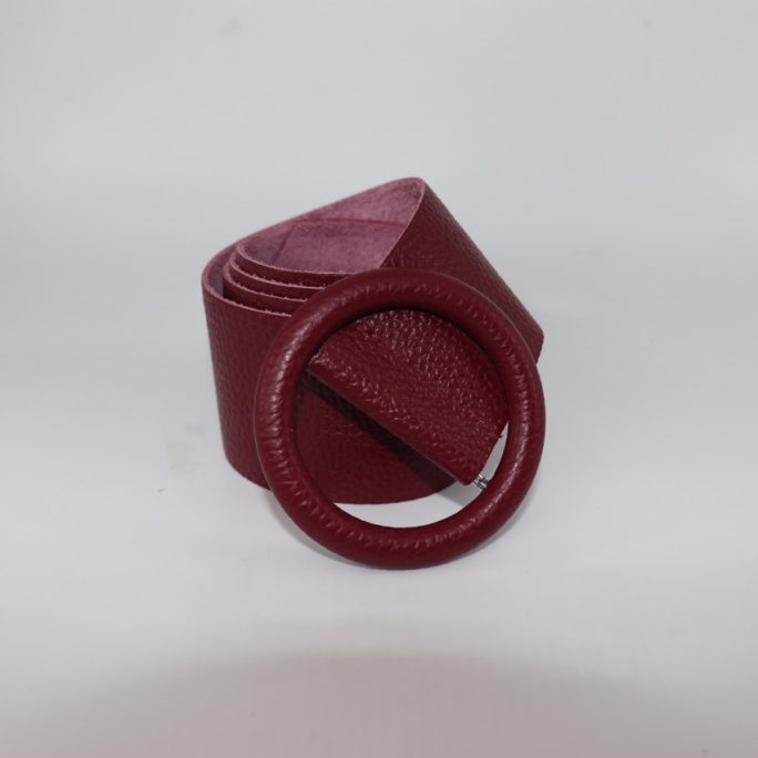 Leather circle belt