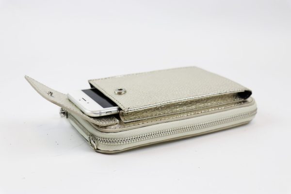 Leather Wallet Bag V325 (M)etallic