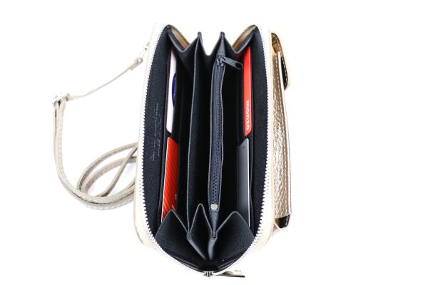Leather Wallet Bag V325 (M)etallic