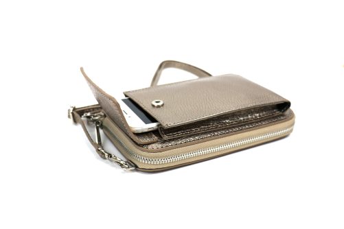 Leather Wallet Bag V325 (M)etallic